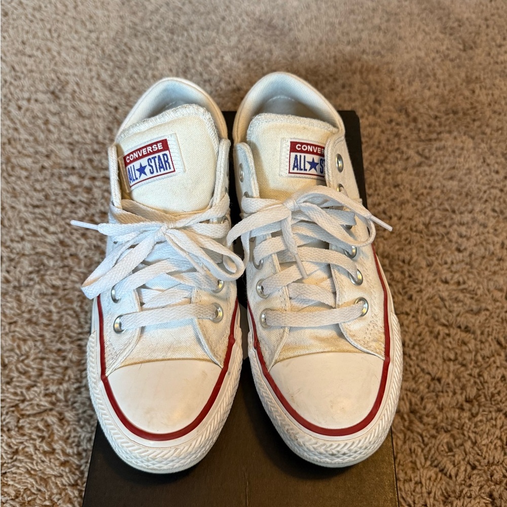 Converse women’s White and Red Sneakers